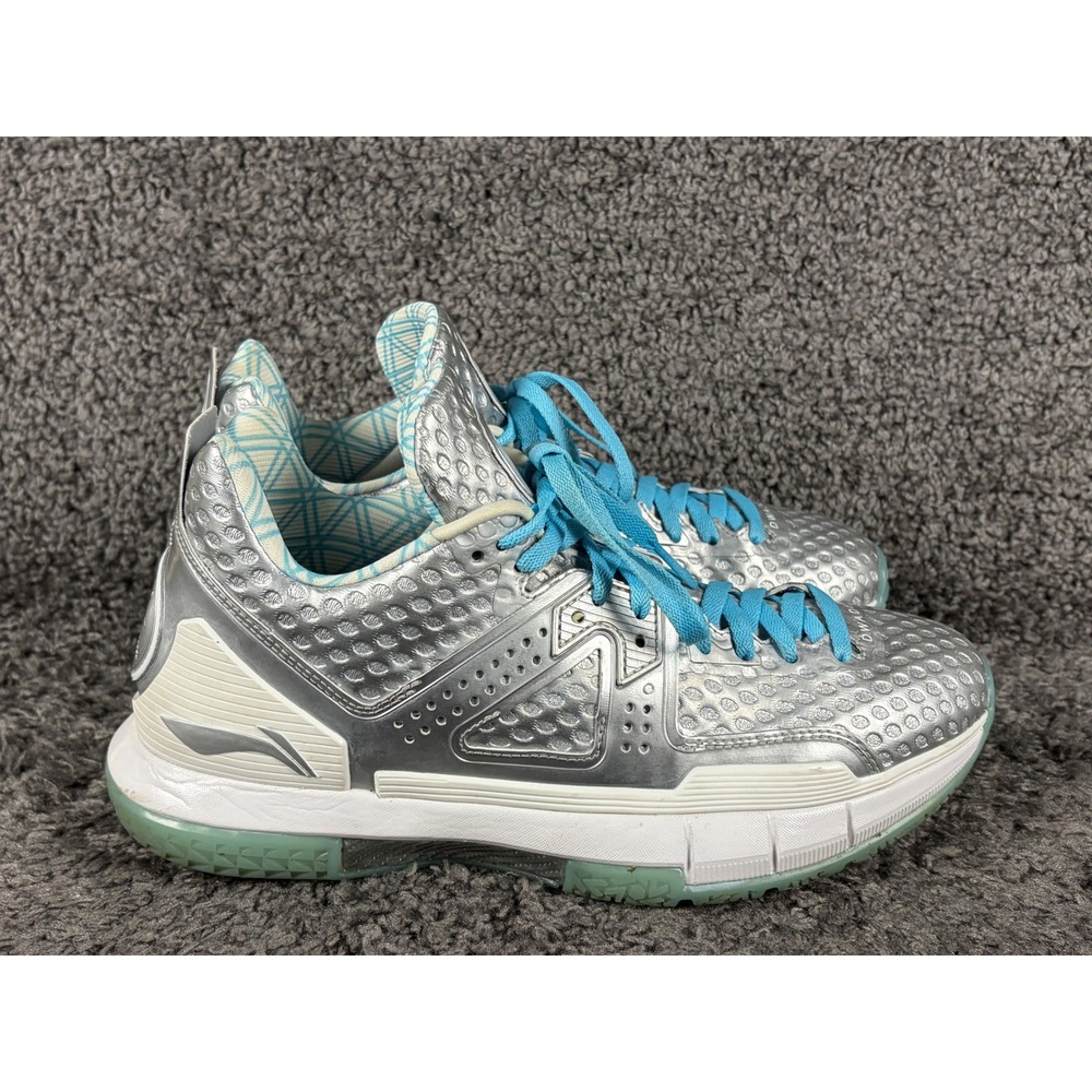 Li-Ning Way of Wade 5 Christmas Silver Pale Blue Basketball Shoes ABAL047-35